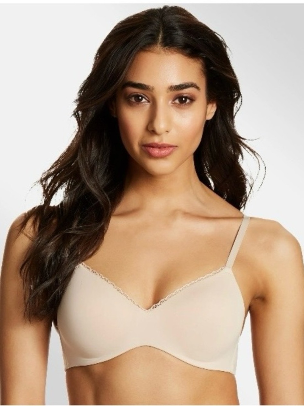 Maidenform Light Nude Seamless T-Shirt Bra with Lace Trim